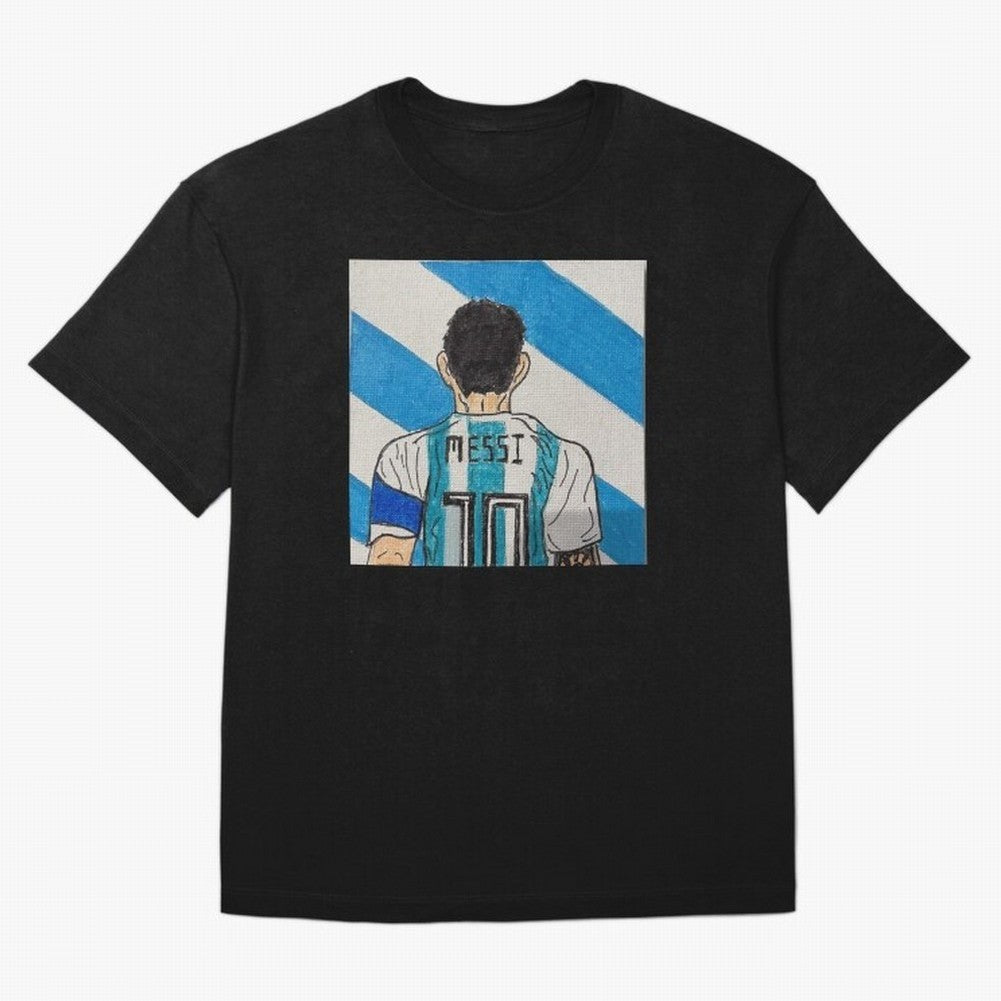 Messi Artwork Oversized T-Shirt Bring a Champion Mindset to Global Football Passion for FIFA World Cup 2026, Featuring Messi, Neymar and Mbappe, Spain, Worldwide Fan Energy, Dramatic Goals, Stadium Lights and Championship Celebrations; Made for Die