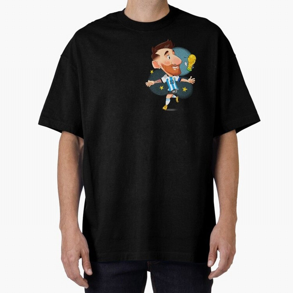 Messi GOAT Oversized T-Shirt Experience FIFA World Cup 2026 Group Stage for Fans of CR7 and Spain and Netherlands, Bringing Tournament Hype, Historic Matchups, Family Viewing Parties and Global Sports Pride; Created for Match Day Parties, Soccer