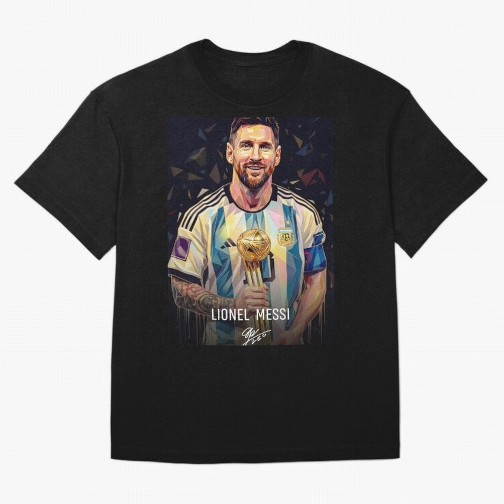 Leonie Messi M10 Football Soccer Player Champion Trophy Glory Classic T-Shirt Follow FIFA World Cup 2026 for Fans of Mbappe and Spain, Bringing Retro Football Energy, Iconic Rivalries, Trophy Chase Drama and Stadium Atmosphere; Perfect for