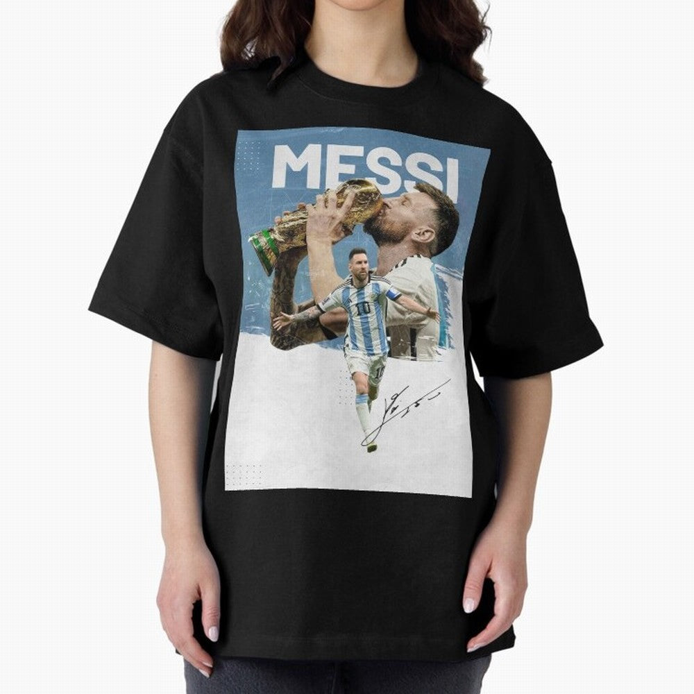 Messi Oversized T-Shirt Feel the Trophy Chase of Match Day Hype around FIFA World Cup 2026, Messi, CR7 and Mbappe, Spain and Netherlands, Fan Favorite Moments, National Team Passion, Big Match Drama and Soccer History; Perfect for Fans, Collectors,