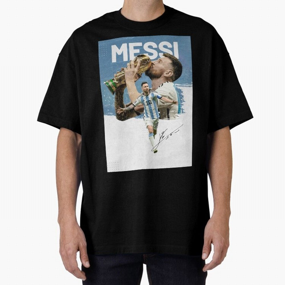 Messi Oversized T-Shirt Feel the Trophy Chase of Match Day Hype around FIFA World Cup 2026, Messi, CR7 and Mbappe, Spain and Netherlands, Fan Favorite Moments, National Team Passion, Big Match Drama and Soccer History; Perfect for Fans, Collectors,
