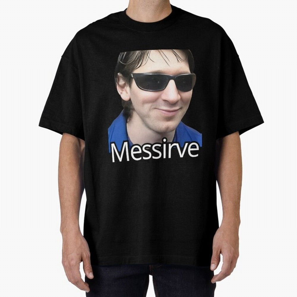 Messirve Football Meme Oversized T-Shirt Make Game Day About FIFA World Cup 2026 for Fans of Cristiano Ronaldo, Haaland and CR7 and France and Portugal, Bringing Sports Nostalgia, International Competition, Famous Players and Unforgettable
