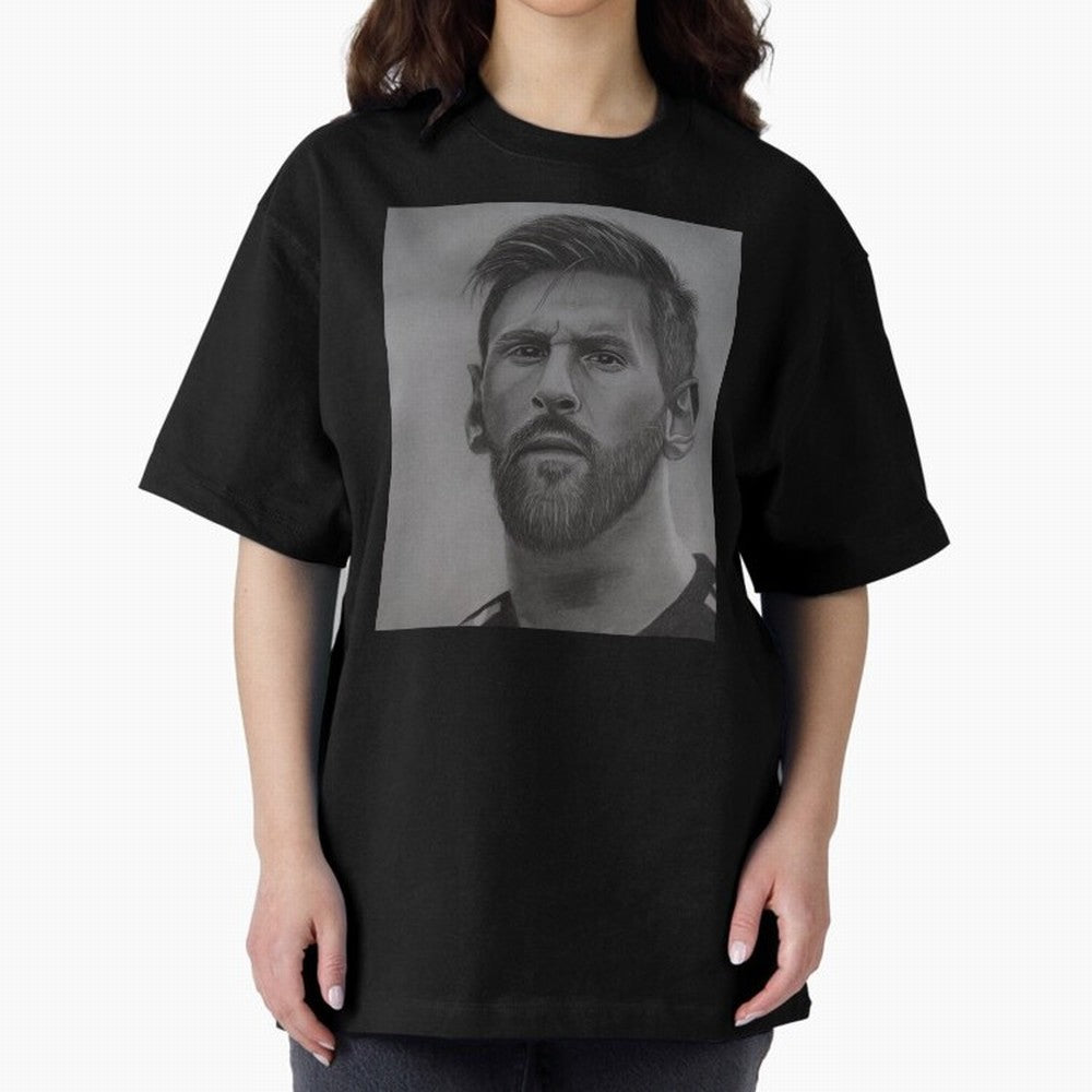 Messi Focused Portrait Art Classic T-Shirt Bring Home FIFA World Cup 2026 Group Stage for Fans of Neymar and Germany, Bringing Football Festival Excitement, Trophy Ambitions, Country Rivalries and Star Player Buzz; Perfect for Fans, Collectors,