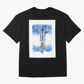 Messi Argentina Football Drawing Oversized T-Shirt Carry the Dream of FIFA World Cup 2026 Group Stage Spirit, Inspired by France and Portugal, Cristiano Ronaldo, Game Day Rituals, Football Legends, Country Pride and the Road to the Final; Ideal for