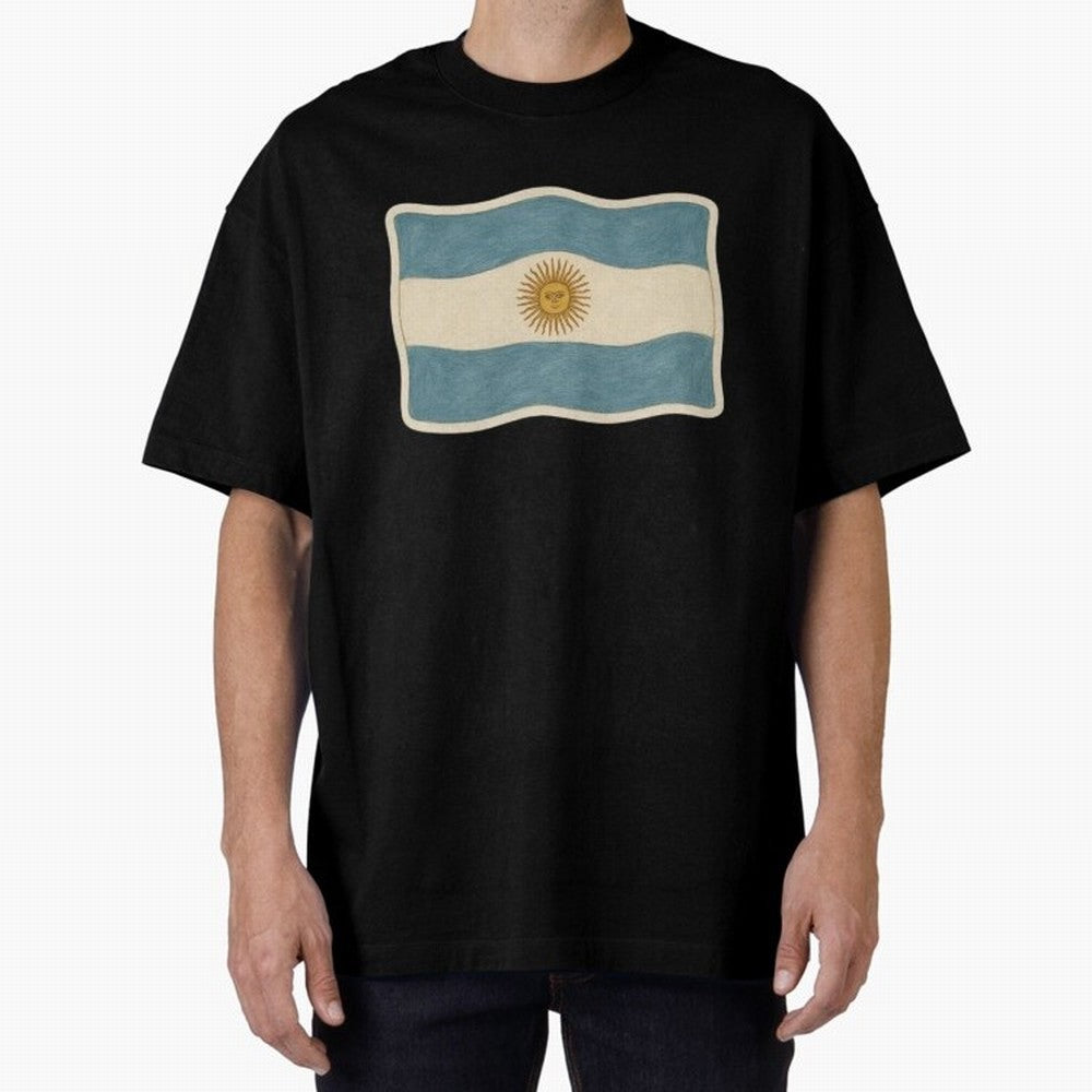 Argentina Flag Classic Sun of May National Design Classic T-Shirt Support Your Favorite Stars during FIFA World Cup 2026 USA Canada Mexico for Fans of Messi and England, France and Netherlands, Bringing Football Festival Excitement, Trophy