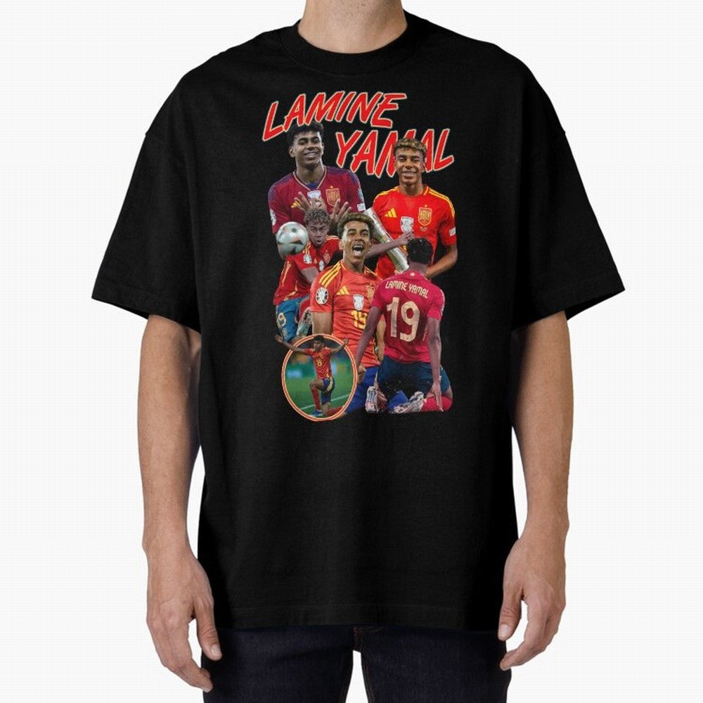 Lamine Yamal - Wonderkid Classic T-Shirt Capture Stadium Memories from Global Football Passion for FIFA World Cup 2026, Driven by Messi, Neymar and Mbappe, Portugal, Vintage Soccer Flavor, Modern Football Stars, National Flags and Final Night