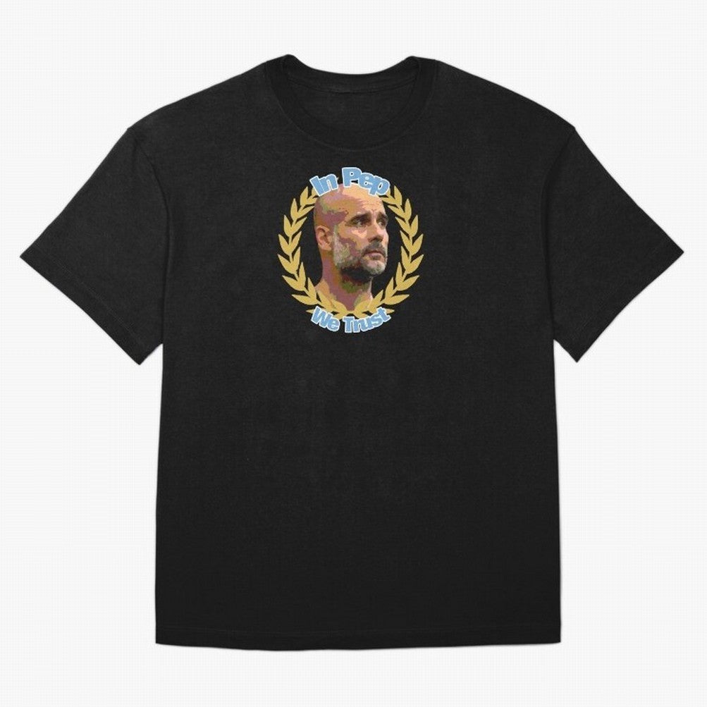 Manchester City - In Pep We Trust Classic T-Shirt Honor Champions and Dreams in Global Football Passion for FIFA World Cup 2026 USA Canada Mexico, Featuring Mbappe, Germany, Stadium Memories, Football Loyalty, International Chants and Championship