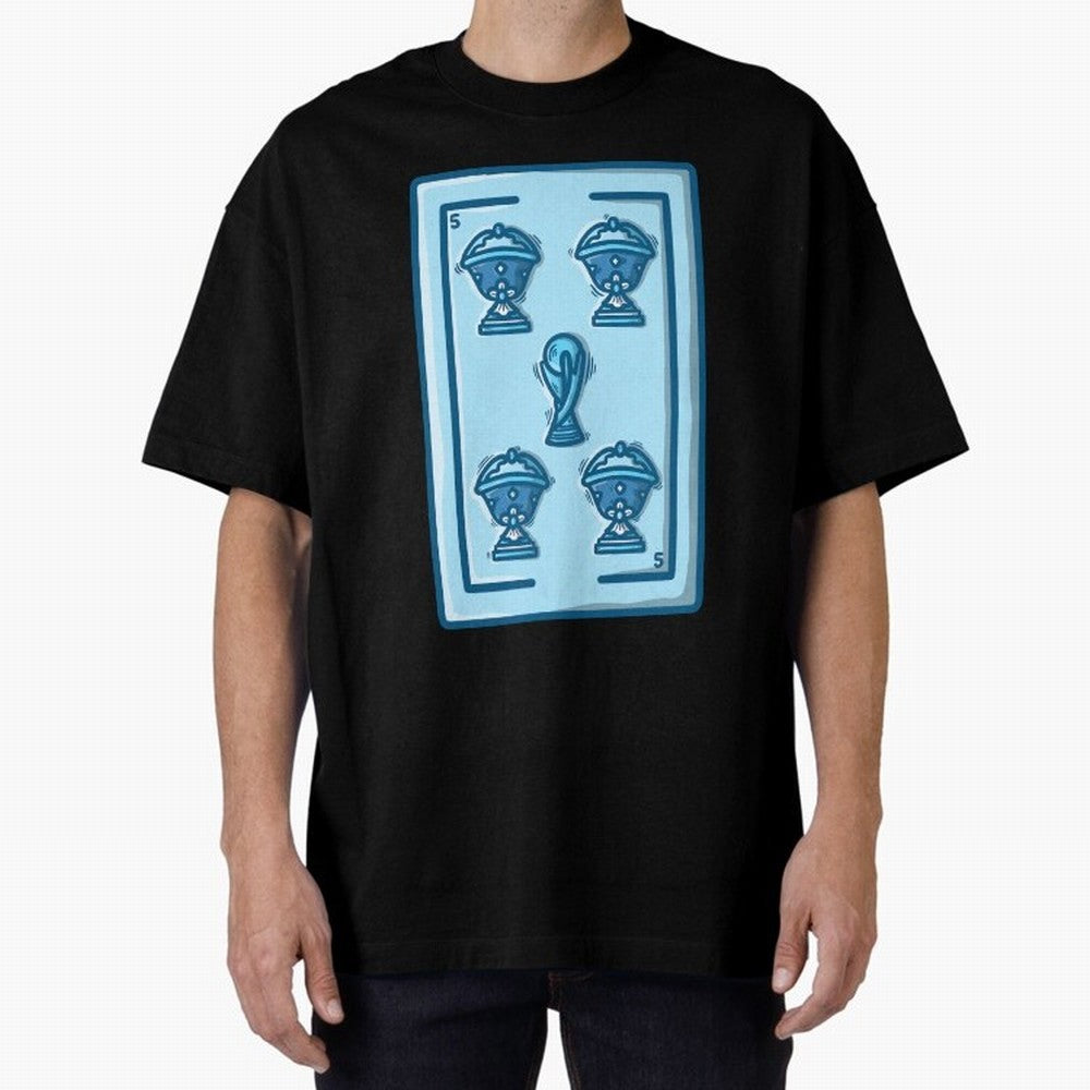 5 de copas - Argentina Classic T-Shirt Bring a Vintage Feel to Global Football Passion for FIFA World Cup 2026, Celebrating Haaland and Mbappe, Brazil, Vintage Soccer Flavor, Modern Football Stars, National Flags and Final Night Emotion; Great for