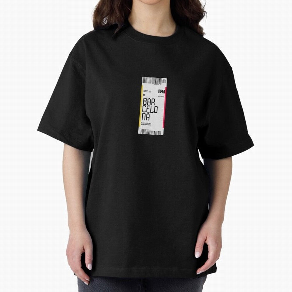 Barcelona Boarding Pass Sparin Travel Ticket Classic T-Shirt Stand Out with Spirit from Match Day Hype around FIFA World Cup 2026 Group Stage, Cristiano Ronaldo, Haaland and CR7, Germany, Sports Nostalgia, International Competition, Famous Players