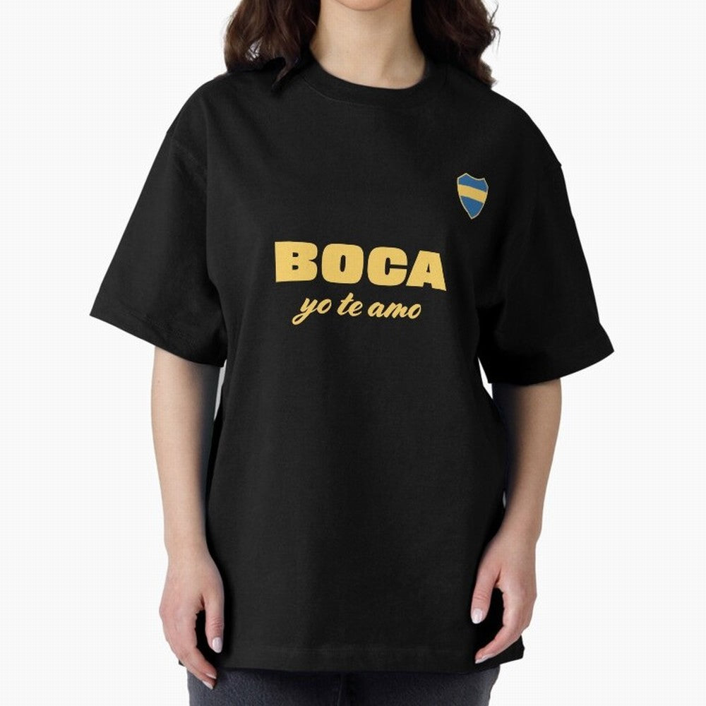 BOCA JUNIORS I LOVE YOU Fitted V-Neck T-Shirt Cheer through Every Moment of FIFA World Cup 2026 Group Stage with Messi and Cristiano Ronaldo, Argentina Energy, Goal Celebration Energy, Supporter Heritage, Football Icons and Worldwide Tournament