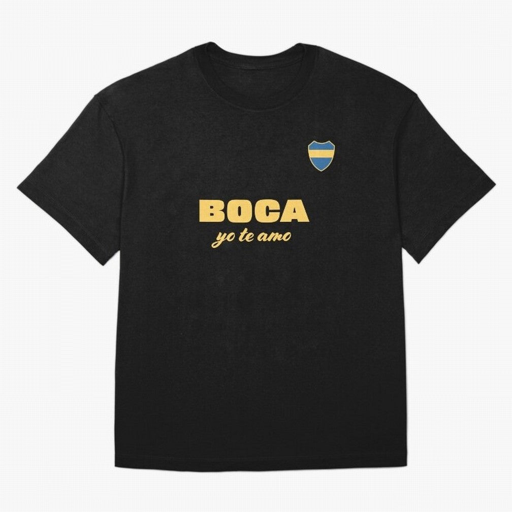 BOCA JUNIORS I LOVE YOU Fitted V-Neck T-Shirt Cheer through Every Moment of FIFA World Cup 2026 Group Stage with Messi and Cristiano Ronaldo, Argentina Energy, Goal Celebration Energy, Supporter Heritage, Football Icons and Worldwide Tournament