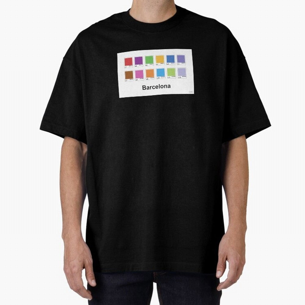 Barcelona Metro Colors Classic T-Shirt Feel Match Day Hype around FIFA World Cup 2026 USA Canada Mexico, Mbappe, Brazil, Goal Celebration Energy, Supporter Heritage, Football Icons and Worldwide Tournament Joy; Ideal for Fans Who Follow Messi,