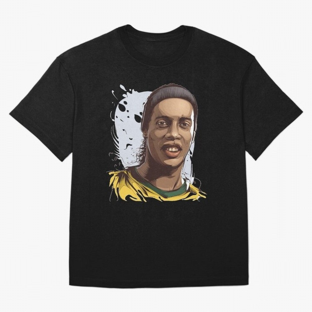 Illustration Ronaldinho Art Classic T-Shirt Bring Champion Energy into the FIFA World Cup 2026 Journey through CR7 Highlights, Netherlands Pride, Goal Celebration Energy, Supporter Heritage, Football Icons and Worldwide Tournament Joy; Great for