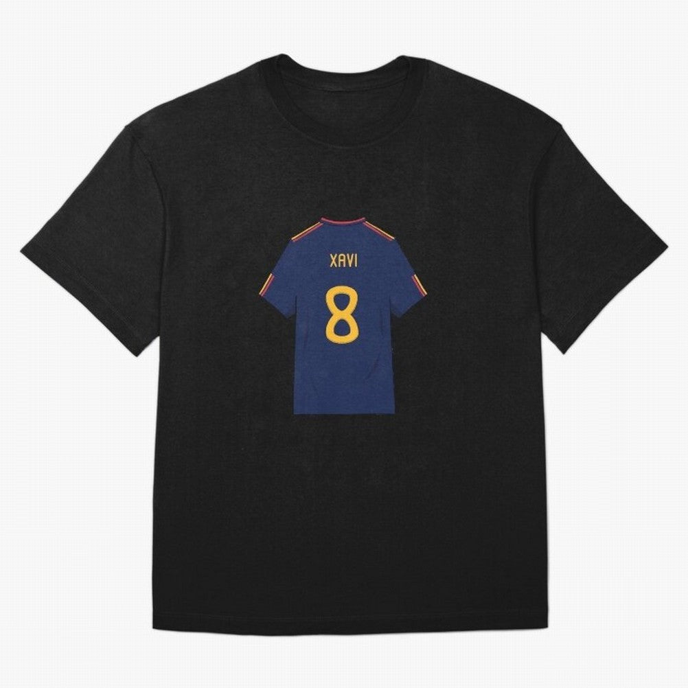 Xavi World Cup 2010 Jersey Oversized T-Shirt Show Passion for the Stars of FIFA World Cup 2026 Group Stage Celebrating CR7, Argentina Energy, Worldwide Fan Energy, Dramatic Goals, Stadium Lights and Championship Celebrations; Ideal for Fans Who