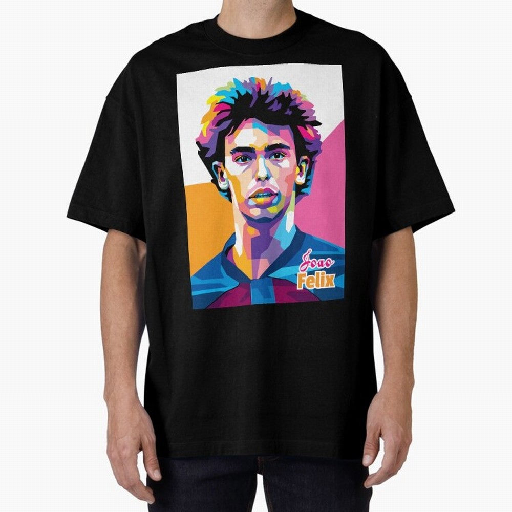 Joao Felix in WPAP Style Oversized T-Shirt Feel International Energy from FIFA World Cup 2026 Group Stage Centered on Neymar, Haaland and Cristiano Ronaldo, France and Portugal Energy, Retro Football Energy, Iconic Rivalries, Trophy Chase Drama and