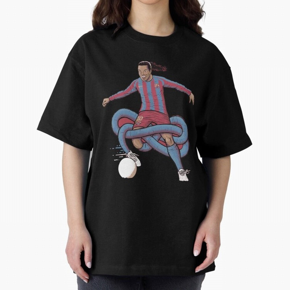 Ronaldinho Oversized T-Shirt Fuel Match Day Hype around FIFA World Cup 2026 Group Stage, Neymar, Haaland and Cristiano Ronaldo, Argentina, France and Brazil, Champion Mindset, Group Stage Buzz, Knockout Tension and Passionate Fan Culture; Ideal for