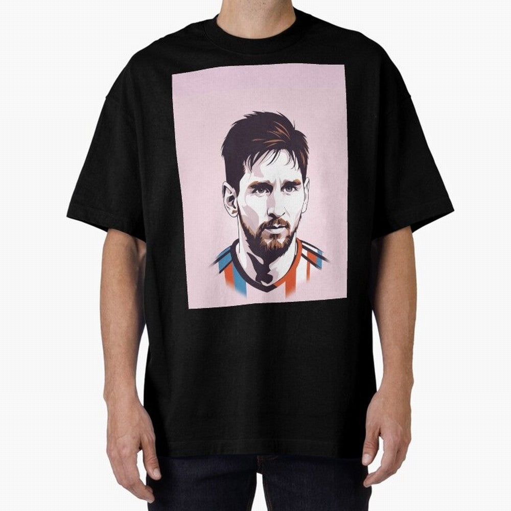 Messi Pop Art Graphic T-Shirt Spotlight Match Day Hype around FIFA World Cup 2026, Haaland, Germany, Match Day Excitement, Supporter Culture, Golden Goals and Global Football Passion; Perfect for People Who Love Argentina, Brazil, France, England,