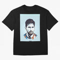 Messi Pop Art Portrait Graphic T-Shirt Cheer for FIFA World Cup 2026 with CR7, England, France and Netherlands Energy, Stadium Chants, National Pride, Trophy Dreams and Unforgettable Football Memories; Great for Supporters Who Love Legendary