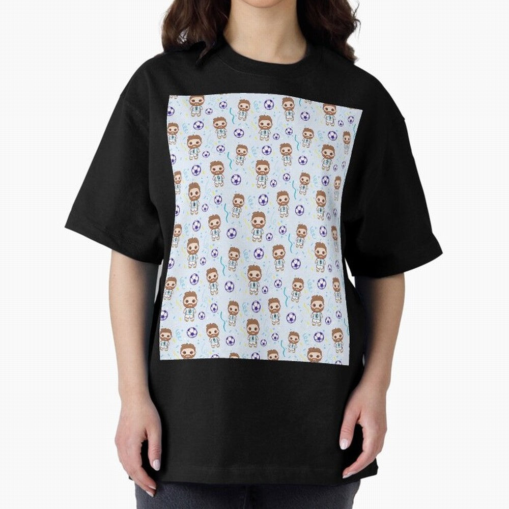 Football Player Pattern Graphic T-Shirt Capture FIFA World Cup 2026 Group Stage Connected to Neymar, Argentina, France and Brazil Energy, Worldwide Fan Energy, Dramatic Goals, Stadium Lights and Championship Celebrations; Ideal for Passionate Fans