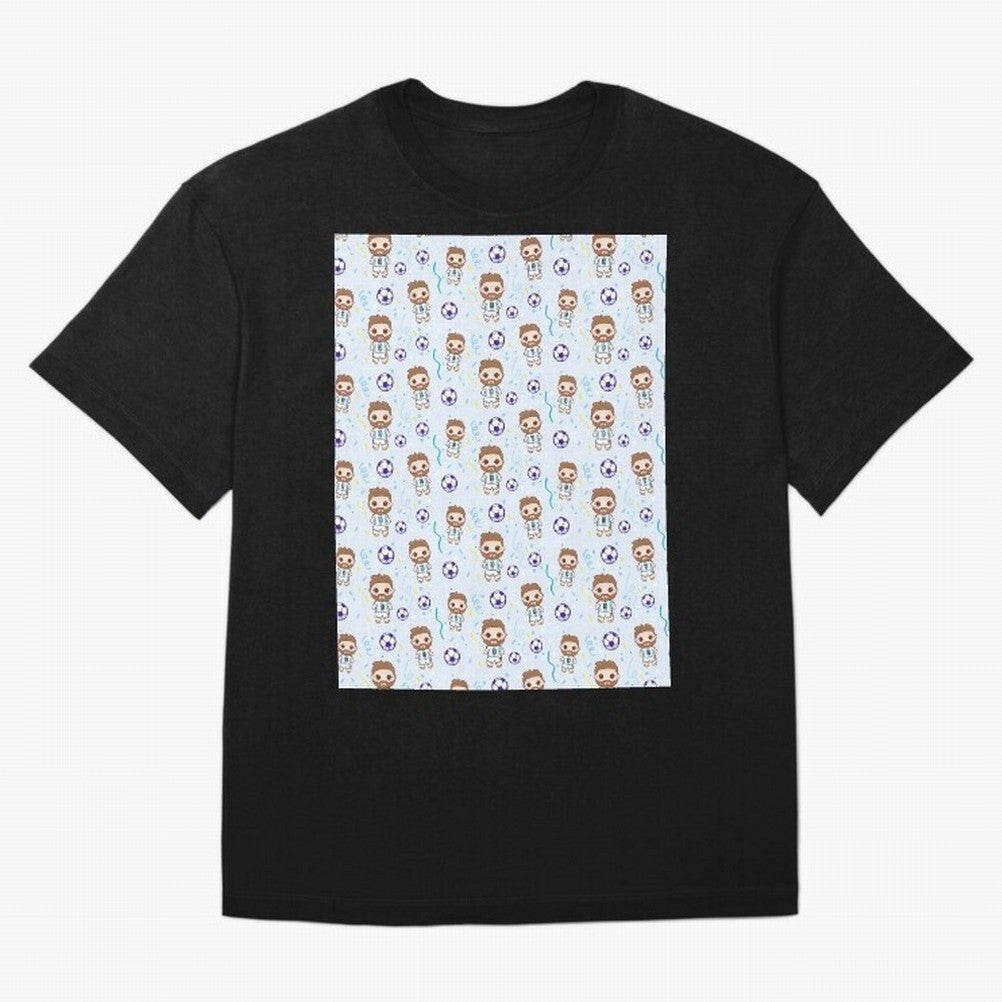Football Player Pattern Graphic T-Shirt Capture FIFA World Cup 2026 Group Stage Connected to Neymar, Argentina, France and Brazil Energy, Worldwide Fan Energy, Dramatic Goals, Stadium Lights and Championship Celebrations; Ideal for Passionate Fans