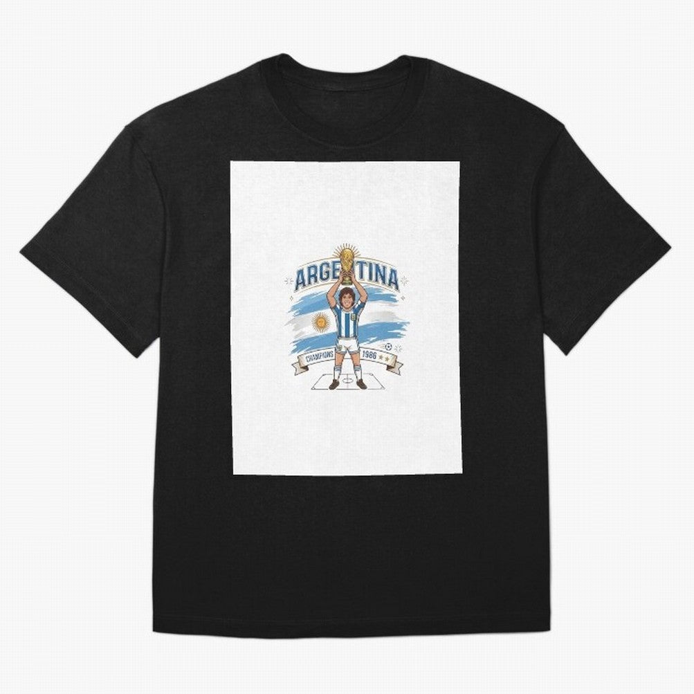 Argentina Retro Champion - Classic 10 Legend Sun of May Graphic T-Shirt Share the Excitement of FIFA World Cup 2026 for Fans of Messi, Neymar and Mbappe and Portugal, Bringing Goal Celebration Energy, Supporter Heritage, Football Icons and
