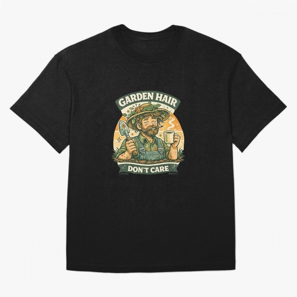 Garden Hair Don't Care - Funny Retro Gardener for Men Classic T-Shirt Feel International Energy from Match Day Hype around FIFA World Cup 2026 USA Canada Mexico, CR7, England, Stadium Memories, Football Loyalty, International Chants and