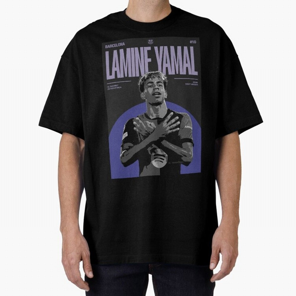 Lamine Yamal Barcelona Poster HD Premium T-Shirt Feel International Energy from FIFA World Cup 2026 USA Canada Mexico for Fans of Mbappe and Argentina, France and Brazil, Bringing Goal Celebration Energy, Supporter Heritage, Football Icons and