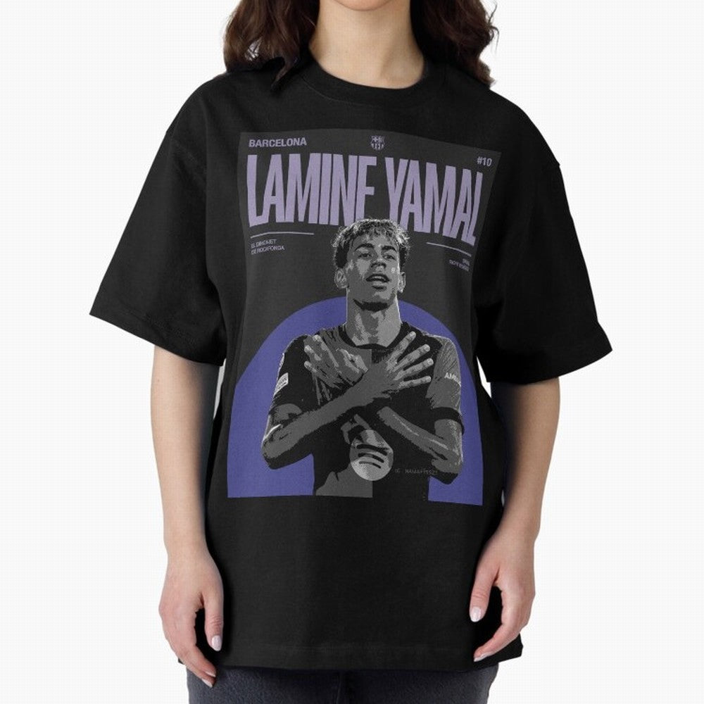 Lamine Yamal Barcelona Poster HD Premium T-Shirt Feel International Energy from FIFA World Cup 2026 USA Canada Mexico for Fans of Mbappe and Argentina, France and Brazil, Bringing Goal Celebration Energy, Supporter Heritage, Football Icons and