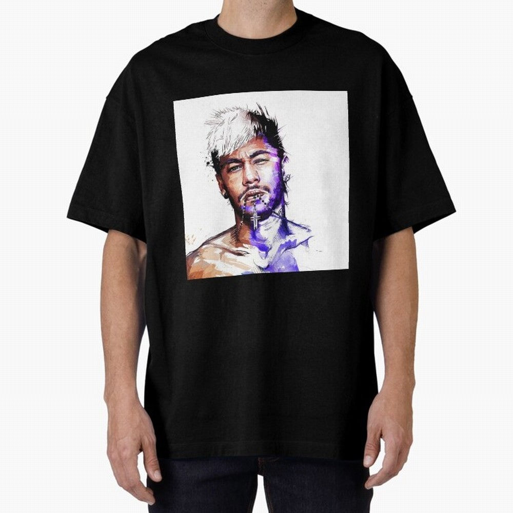 Neymar Style Oversized T-Shirt Capture Stadium Memories from Match Day Hype around FIFA World Cup 2026, Haaland, France, Worldwide Fan Energy, Dramatic Goals, Stadium Lights and Championship Celebrations; Made for Collectors Who Enjoy Iconic