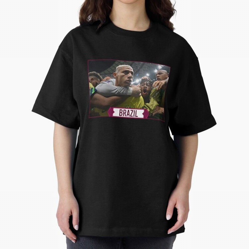 Brazil World Cup Oversized T-Shirt Celebrate Unforgettable Nights in Global Football Passion for FIFA World Cup 2026 USA Canada Mexico, Built around Messi, Neymar and Mbappe, England, Soccer Culture, Superstar Moments, National Team Dreams and