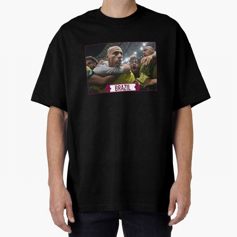Brazil World Cup Oversized T-Shirt Celebrate Unforgettable Nights in Global Football Passion for FIFA World Cup 2026 USA Canada Mexico, Built around Messi, Neymar and Mbappe, England, Soccer Culture, Superstar Moments, National Team Dreams and
