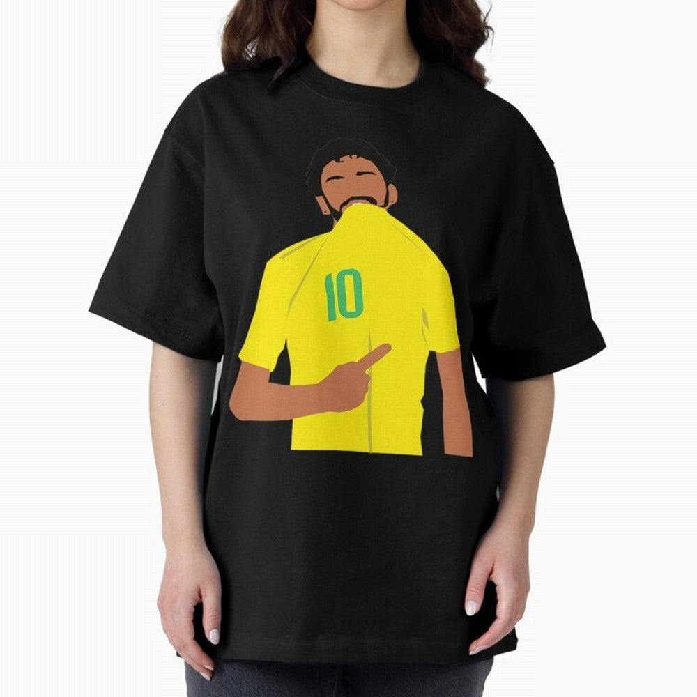 Neymar Jr Oversized T-Shirt Show Match Day Excitement for FIFA World Cup 2026 Featuring Messi, CR7 and Mbappe, Netherlands Energy, Tournament Hype, Historic Matchups, Family Viewing Parties and Global Sports Pride; Ideal for Fans Who Follow Messi,