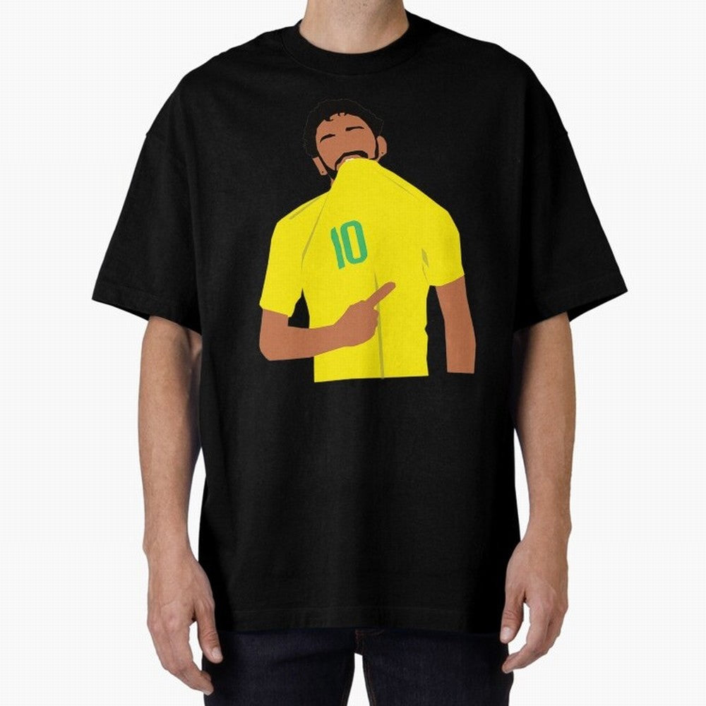 Neymar Jr Oversized T-Shirt Show Match Day Excitement for FIFA World Cup 2026 Featuring Messi, CR7 and Mbappe, Netherlands Energy, Tournament Hype, Historic Matchups, Family Viewing Parties and Global Sports Pride; Ideal for Fans Who Follow Messi,