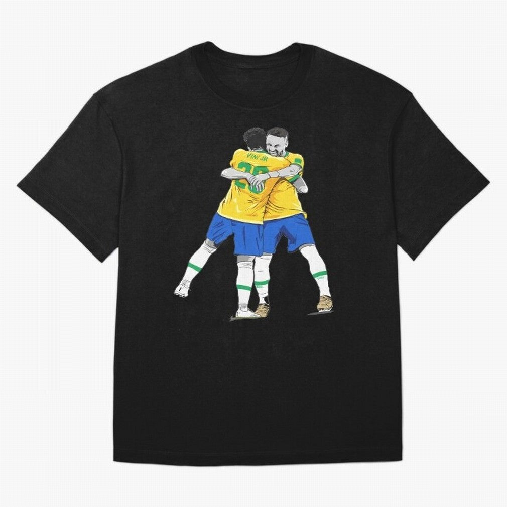 BRAZIL Neymar Jr and Vini Jr World Cup Celebration Classic T-Shirt Feel the Trophy Chase of FIFA World Cup 2026 Group Stage Spirit, Highlighting France, Messi, Classic Soccer Heritage, Championship Pressure, Fan Loyalty and International Pride;