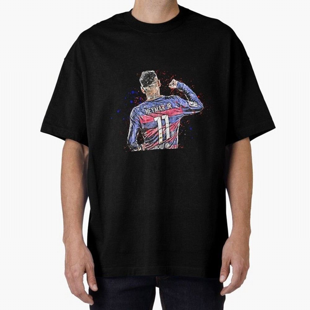 Neymar Oversized T-Shirt Cheer through Every Moment of Global Football Passion for FIFA World Cup 2026, Celebrating Messi, Neymar and Mbappe, France, Fan Favorite Moments, National Team Passion, Big Match Drama and Soccer History; Made for Die Hard