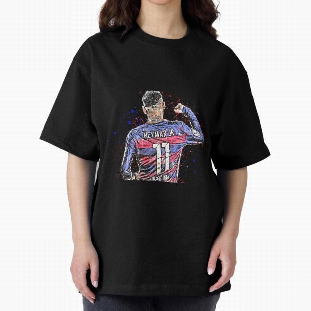 Neymar Oversized T-Shirt Cheer through Every Moment of Global Football Passion for FIFA World Cup 2026, Celebrating Messi, Neymar and Mbappe, France, Fan Favorite Moments, National Team Passion, Big Match Drama and Soccer History; Made for Die Hard