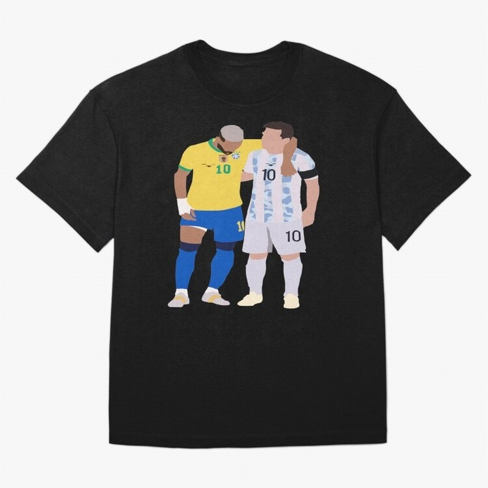 Messi and Neymar Copa America Friends Oversized T-Shirt Show Fan Pride Across FIFA World Cup 2026 USA Canada Mexico Celebrating Messi, Neymar and Mbappe, Argentina, France and Brazil Energy, Football Passion, Legendary Performances, Festival Vibes