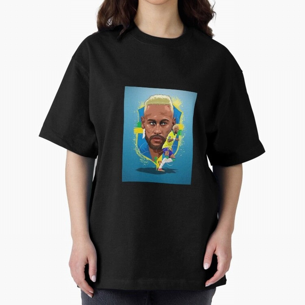 neymar jr al nassr Oversized T-Shirt Bring a Vintage Feel to the FIFA World Cup 2026 Journey through Neymar, Haaland and Cristiano Ronaldo Highlights, Portugal, Spain and Germany Pride, Fan Favorite Moments, National Team Passion, Big Match Drama