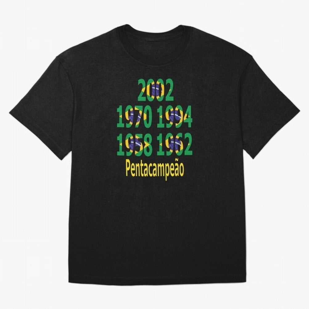 Brazil Five Stars - Champion Heritage Essential T-Shirt Show Championship Spirit for FIFA World Cup 2026 USA Canada Mexico Inspired by Messi, Argentina Energy, Match Day Excitement, Supporter Culture, Golden Goals and Global Football Passion; Made