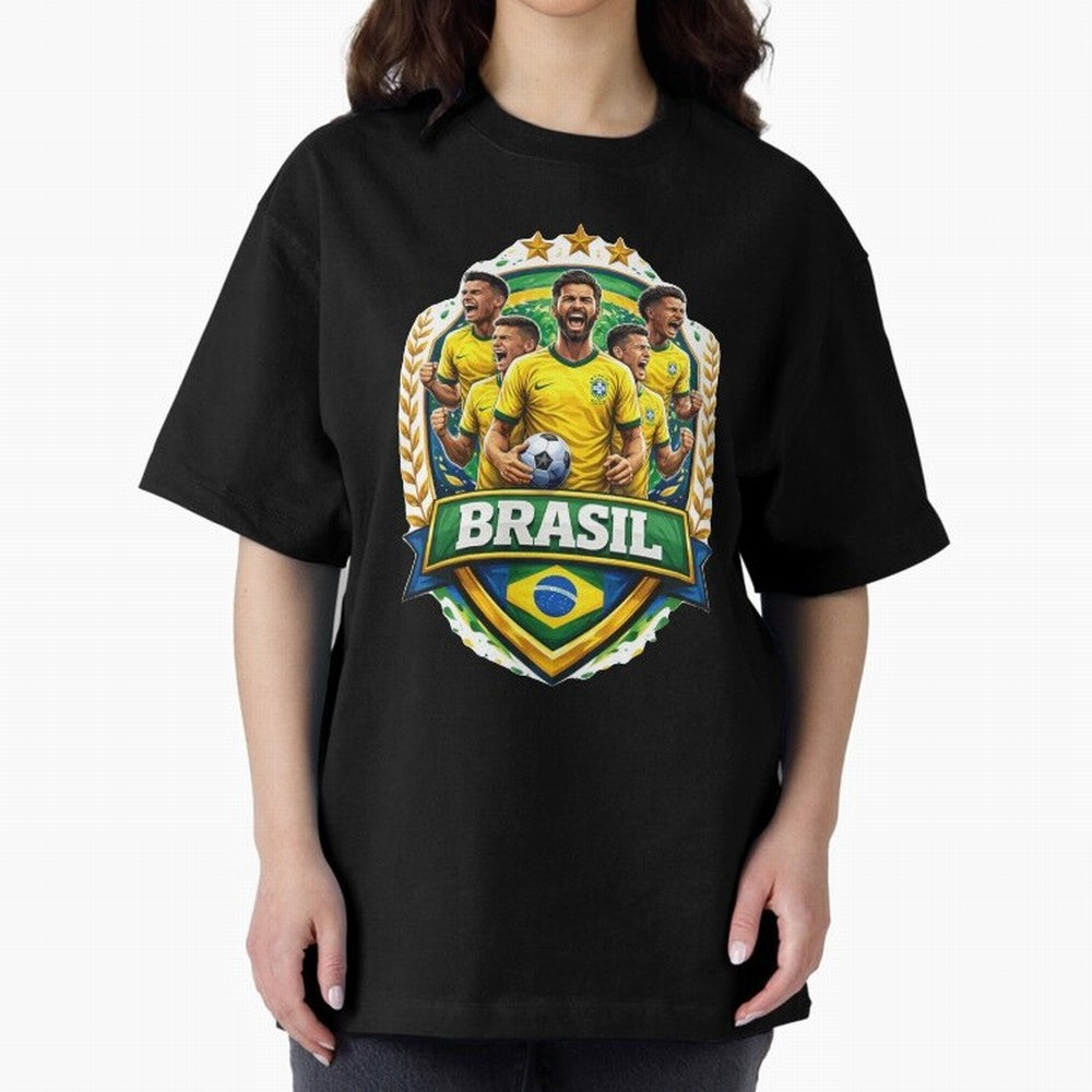 Brazil Football National Team Pride- Brazil Soccer Graphics Classic T-Shirt Follow the FIFA World Cup 2026 Journey through Haaland Highlights, Germany Pride, Fan Favorite Moments, National Team Passion, Big Match Drama and Soccer History; Ideal for