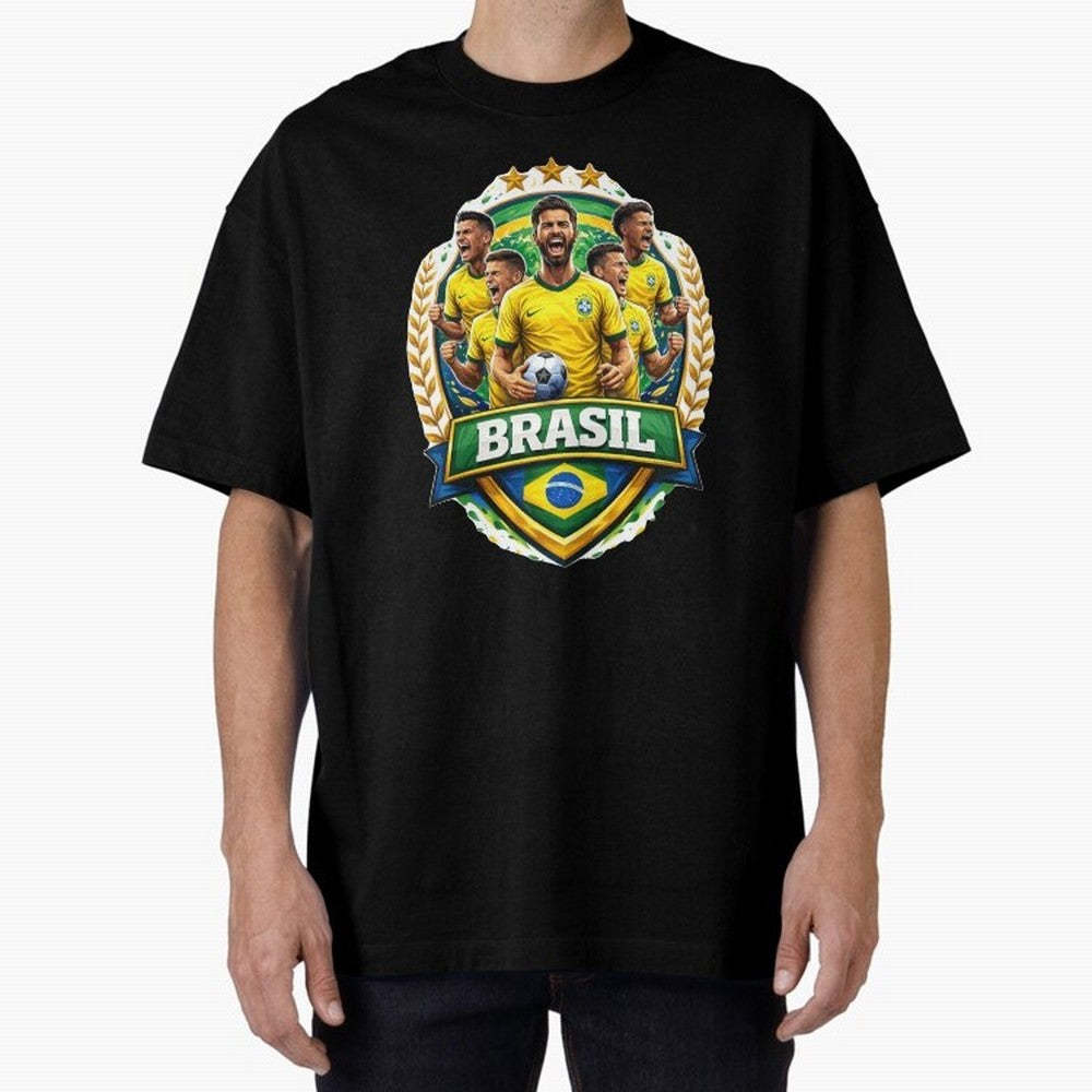 Brazil Football National Team Pride- Brazil Soccer Graphics Classic T-Shirt Follow the FIFA World Cup 2026 Journey through Haaland Highlights, Germany Pride, Fan Favorite Moments, National Team Passion, Big Match Drama and Soccer History; Ideal for