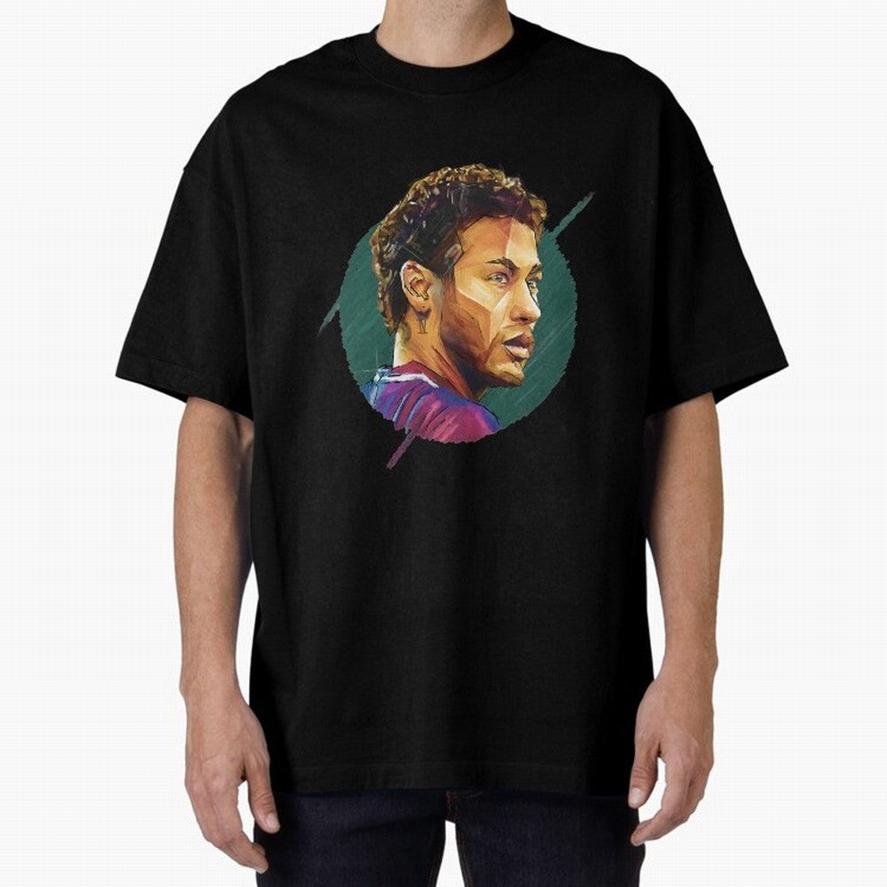 Geometric Neymar Classic T-Shirt Feel International Energy from Match Day Hype around FIFA World Cup 2026 Group Stage, Messi, Neymar and Mbappe, Argentina, France and Brazil, Football Passion, Legendary Performances, Festival Vibes and Supporter