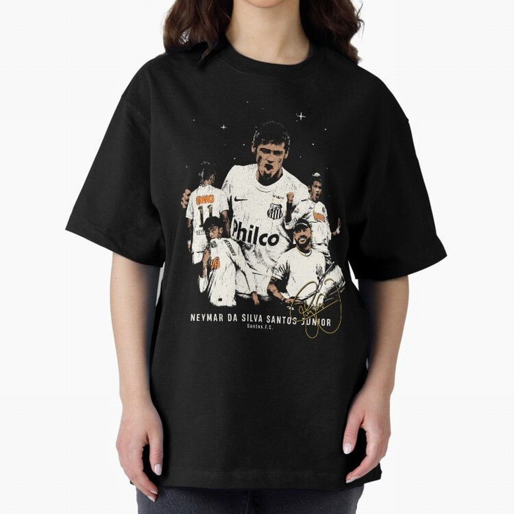 Neymar Illustration Classic T-Shirt Follow FIFA World Cup 2026 Group Stage with Mbappe and Neymar, France Energy, Stadium Memories, Football Loyalty, International Chants and Championship Tradition; Perfect for People Who Love Argentina, Brazil,