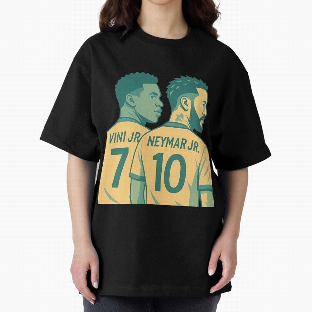 Vini Jr and Neymar Jr side-by-side Classic T-Shirt Cheer for the FIFA World Cup 2026 Group Stage Journey through Cristiano Ronaldo Highlights, England, France and Netherlands Pride, Stadium Chants, National Pride, Trophy Dreams and Unforgettable