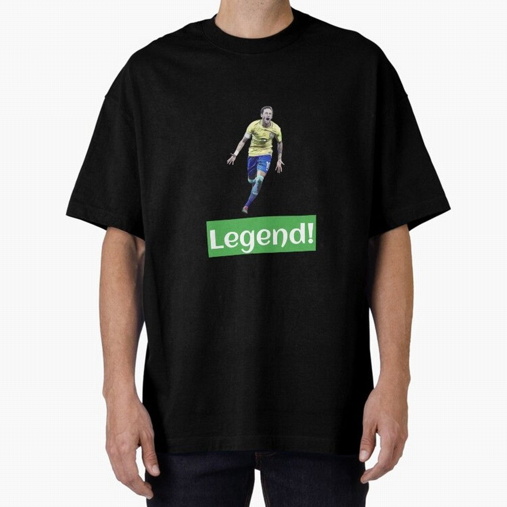neymar art - neymar illustration T Shirt Oversized T-Shirt Live for the Drama of FIFA World Cup 2026 Group Stage for Fans of Cristiano Ronaldo, Haaland and CR7 and France, Bringing Retro Football Energy, Iconic Rivalries, Trophy Chase Drama and