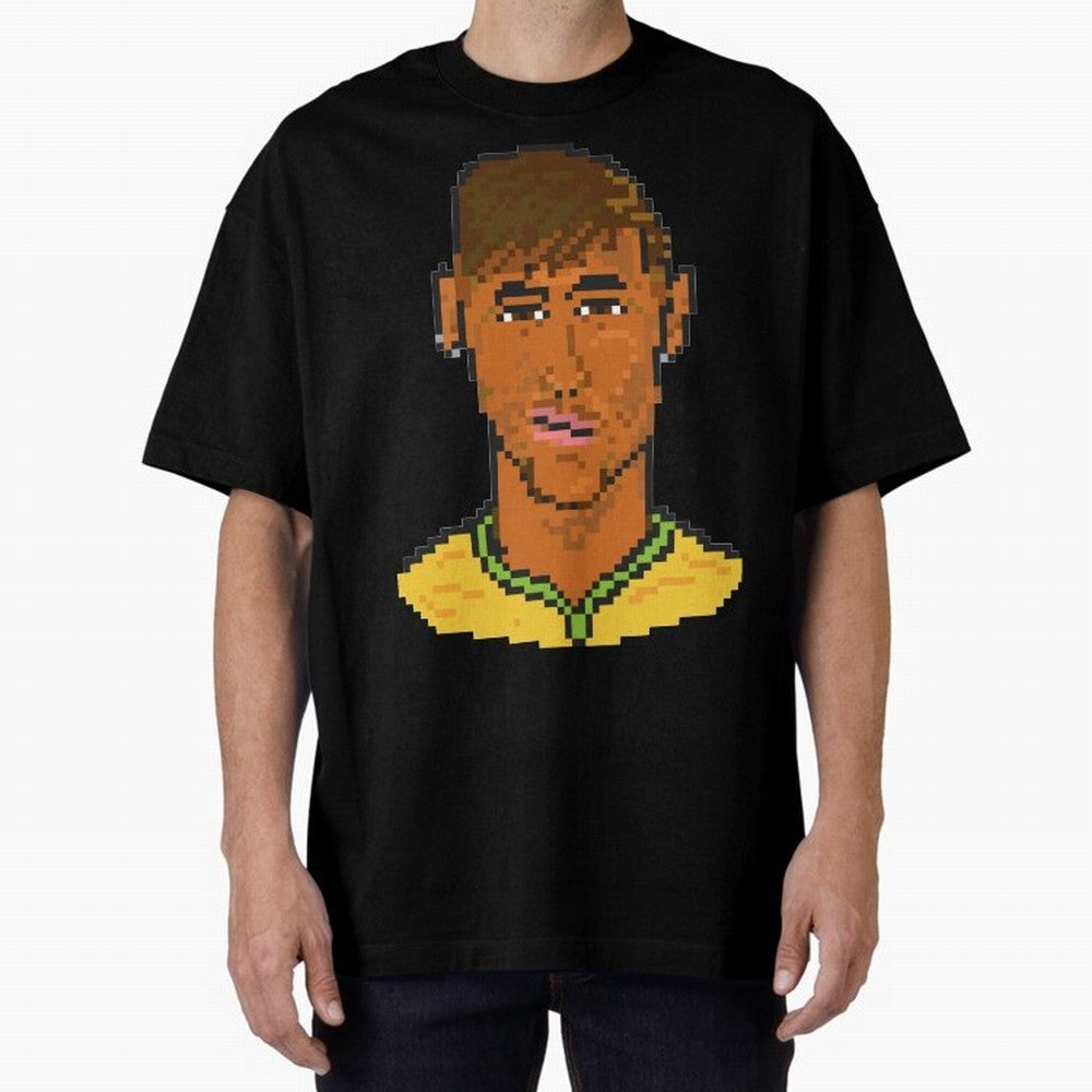Neymar Jr Oversized T-Shirt Support FIFA World Cup 2026 USA Canada Mexico for Fans of Cristiano Ronaldo and Argentina, France and Brazil, Bringing Global Supporter Spirit, Legendary Goals, National Colors and Tournament Celebration; Perfect for