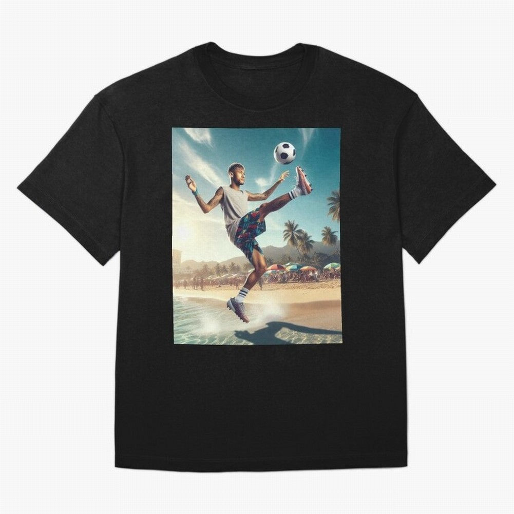 Neymar Junior Playing on Beach Classic T-Shirt Celebrate Global Passion for Match Day Hype around FIFA World Cup 2026 Group Stage, CR7, England, Championship Spirit, Famous Goals, Roaring Crowds and International Football Unity; Created for Match