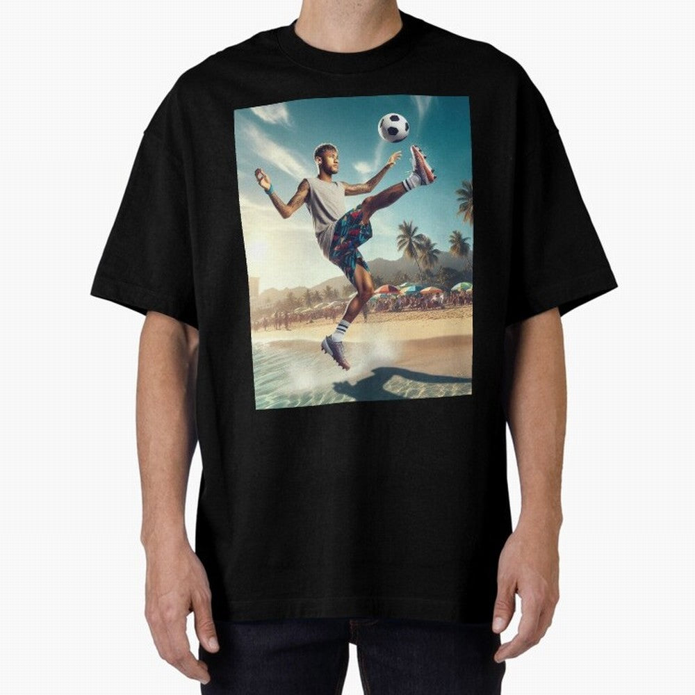 Neymar Junior Playing on Beach Classic T-Shirt Celebrate Global Passion for Match Day Hype around FIFA World Cup 2026 Group Stage, CR7, England, Championship Spirit, Famous Goals, Roaring Crowds and International Football Unity; Created for Match