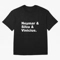 Neymar + Silva + Vinicius - Brazil Brazilian World Cup Squad Team Players Football Soccer Qatar WC 22 Oversized T-Shirt Bring a Vintage Feel to Match Day Hype around FIFA World Cup 2026 Group Stage, Haaland, England, Stadium Chants, National Pride,
