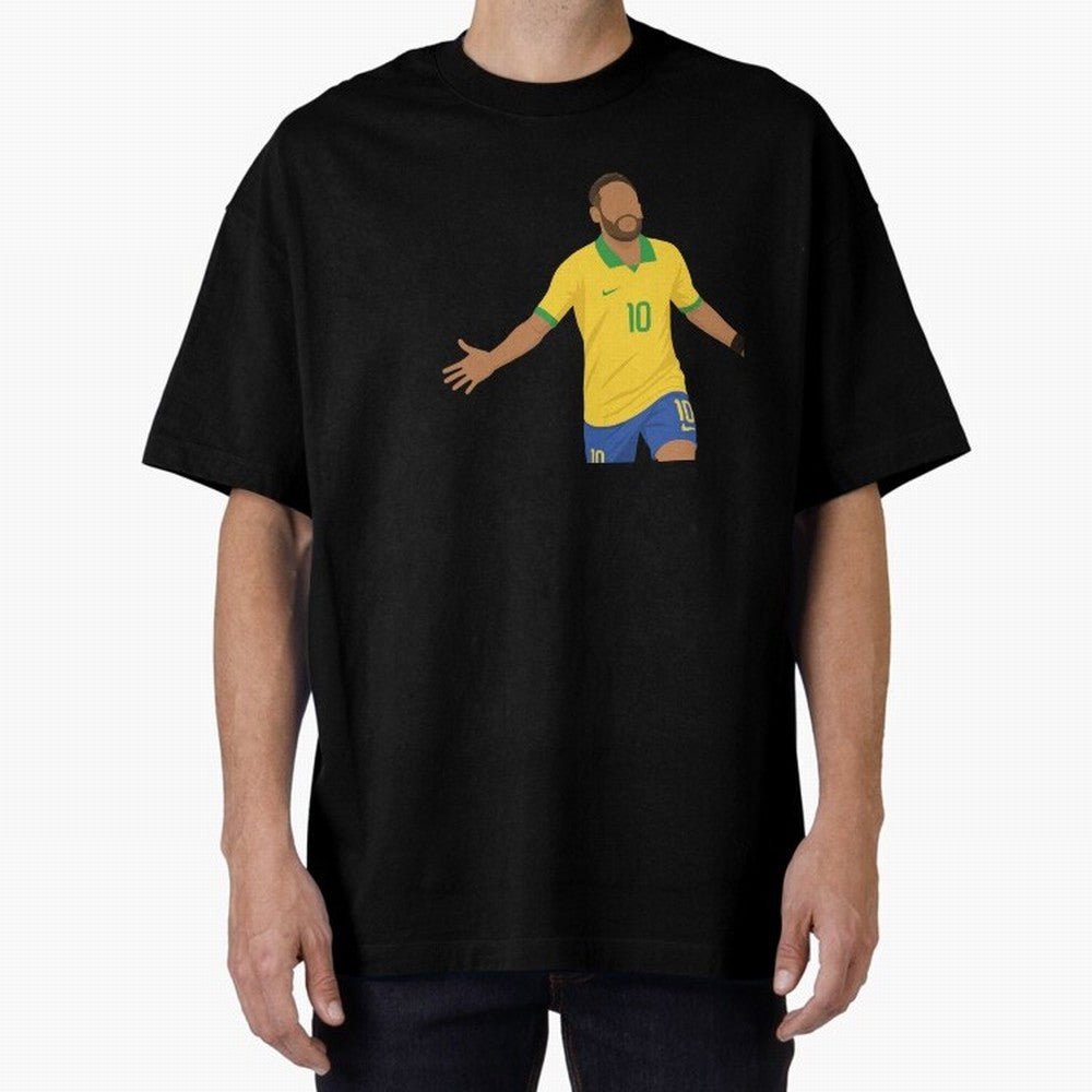 Neymar Jr in Yellow Glory Sticker Oversized T-Shirt Bring Supporter Culture to the FIFA World Cup 2026 USA Canada Mexico Journey through Messi Highlights, Spain Pride, Football History, Final Match Energy, Crowd Noise and Once in a Lifetime